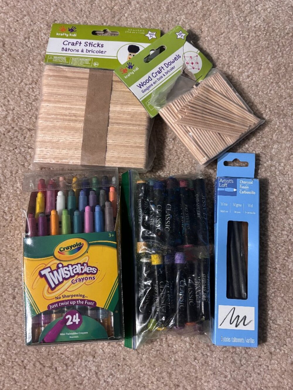 Oil Pastel, Crayons, Charcoal Painting Drawing Set